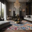 Tapis gris soyeux et moelleux-1073684274