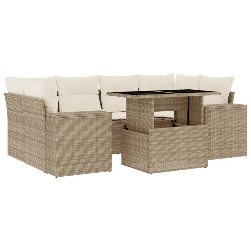 Ensemble de canapé de jardin Vidaxl beige