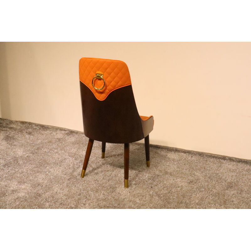 Vogue Lux Beige Dining Chair, Orange