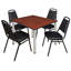 Plateau de table Kee Square, 4 chaises empilables-472020678-472020729-472020733