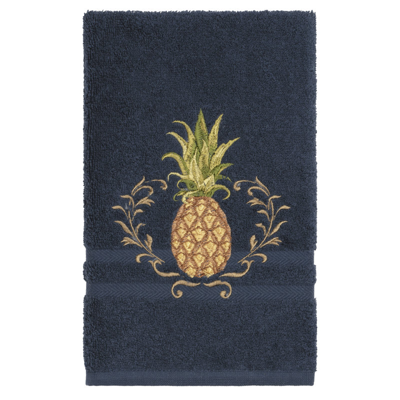 Welcome Turkish Cotton Midweight Hand Towel, Midnight Blue