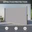 Outsunny 400cm W x 4cm D Polyester Cover Retractable Side Awning-109995506-109995508