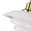 Luminaire suspendu élégant à 3 niveaux en laiton - Plafonnier antireflet pour cuisine, salle à manger ou salon-1227507278