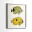 Poisson jaune et gris III - reproduction encadrée de qualité supérieure - prêt à être accroché - aucun clou requis - aucun clou requis-1608342262-1608342250