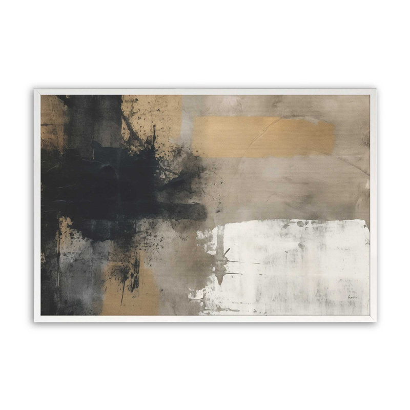 Chiaroscuro Blend II, Opaque White Single Picture Framed, 9" H x 11" W