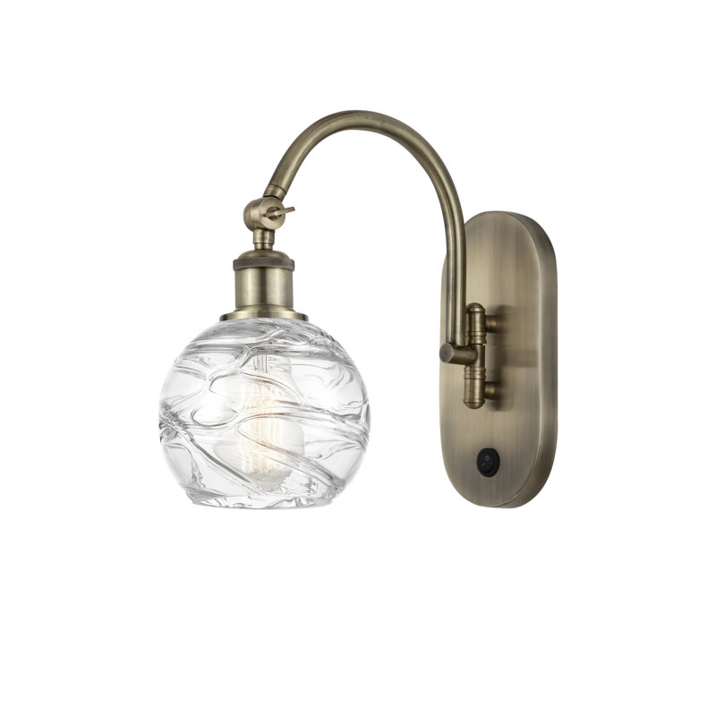 Essex Swing Arm Sconce, Antique Brass, No Bulb Included, 11.75" H x 6" W x 13" D
