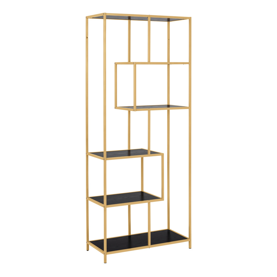 185cm H x 77cm W Metal Geometric Bookcase