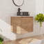 Meuble-lavabo flottant simple 24 po avec lavabo d'art en céramique, meuble-lavabo mural avec 1 porte à fermeture en douceur-2023498720