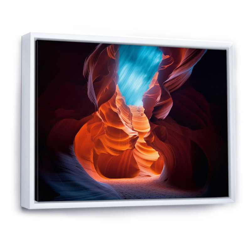«Upper Antelope Canyon III», reproduction sur toile, H 34 po x l 44 po x P 1,5 po, Cadre flottant blanc