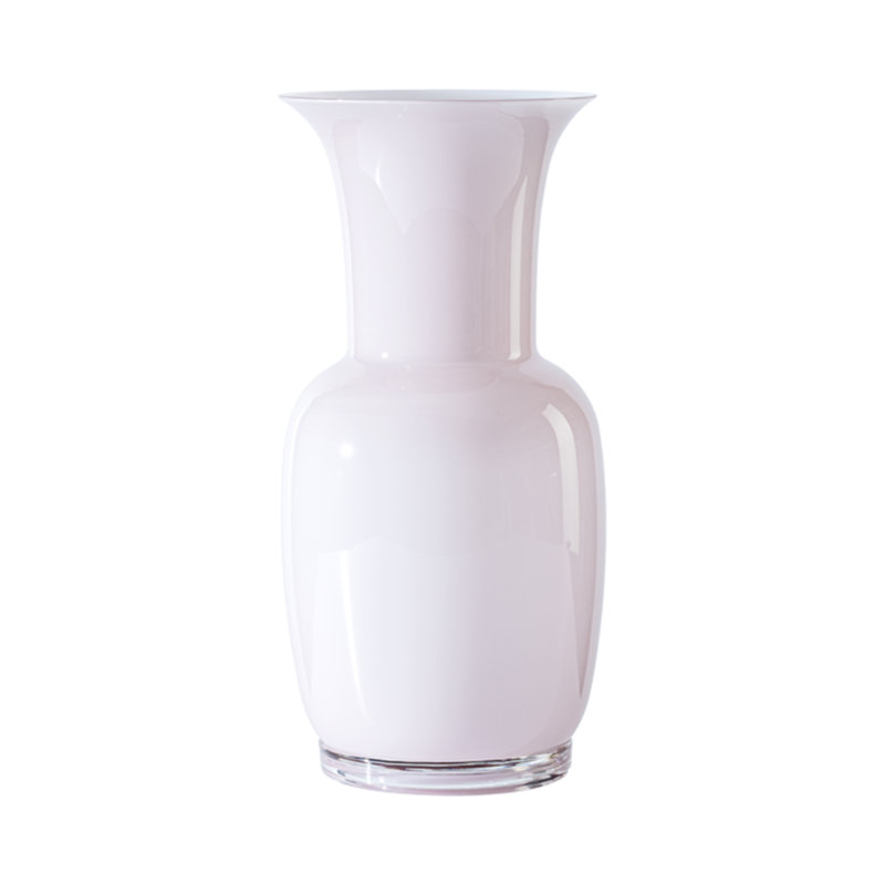 Venini Opalino Vase, 16.54" H x 7.87" W x 7.87" D, Apple Green