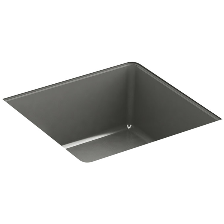 Verticyl Vitreous China Square Undermount Bathroom Sink with Overflow