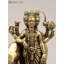 Petite statue en laiton de seigneur Dattatreya avec vache
