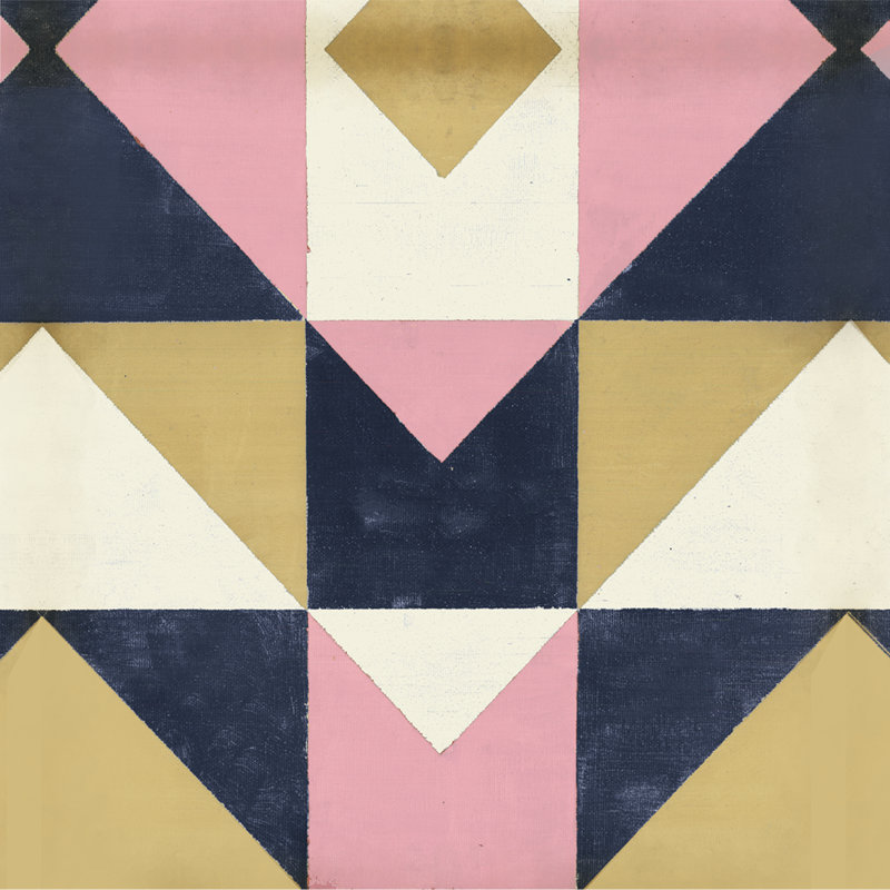 Spring Geometric Pattern - Wrapped Canvas Print, 30cm H x 30cm W x 3.8cm D