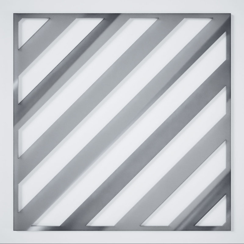 Rothwell Decorative Fretwork Acrylic Wall Panels, Medium, 15 3/8"W x 15 3/8"H x 1/8"T, Silver Mirror, Silver