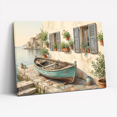 «Gallery Wrap», art mural sur toile pour le salon, la chambre à coucher, le bureau ou le vestibule - décoration murale décorative avec scène côtière