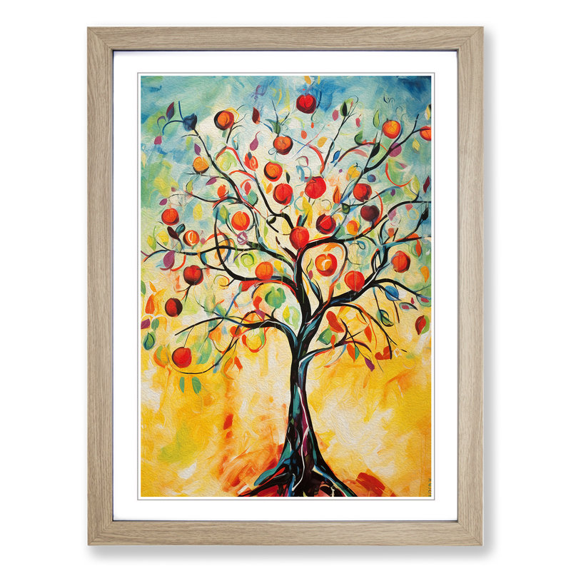 Single Picture Frame Print on Wood, 34cm H x 25cm W, Oak Framed