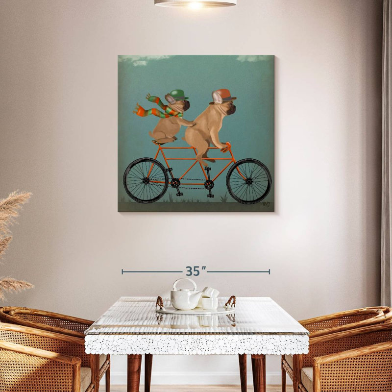 Bouledogue français tandem Brampt, H 36 po x l 36 po