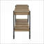Table basse de style industriel de style industriel pour salon avec lattes et tablette ouverte