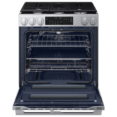 Cuisinière à gaz encastré intelligente Samsung Bespoke avec four Flex Duo et double convection véritable