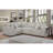 Melrose 99" Modular Sectional Sofa With Ottoman In Beige Linen