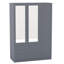 Tasneem 3 Door 2 Drawer Mirrored Wardrobe with Hanging Rail and Storage Shelf Modern Bedroom Clothes Storage Cabinet-2141726378