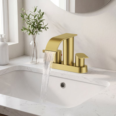 Forious® Ultra Centerset Bathroom Faucet With Drain Assembly, 2-handle Bathroom Sink Faucet