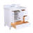 Maven 36" Single Bathroom Vanity Set with White Cabinet and Carrara Marble Countertop-269926091