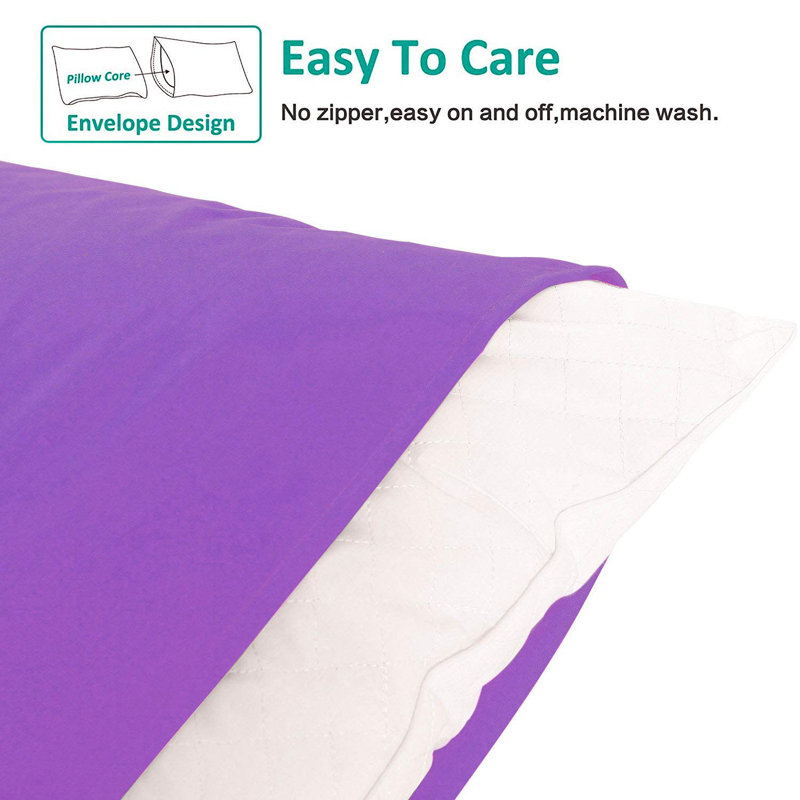 Luxe Microfiber Cover Body Pillow, Purple