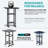 5-Piece HDPE Outdoor Bar Set – 4 Tall Bar Chairs & 1 Square Table, All-Weather Patio Furniture for Poolside, Garden, or Balcony-1475886582