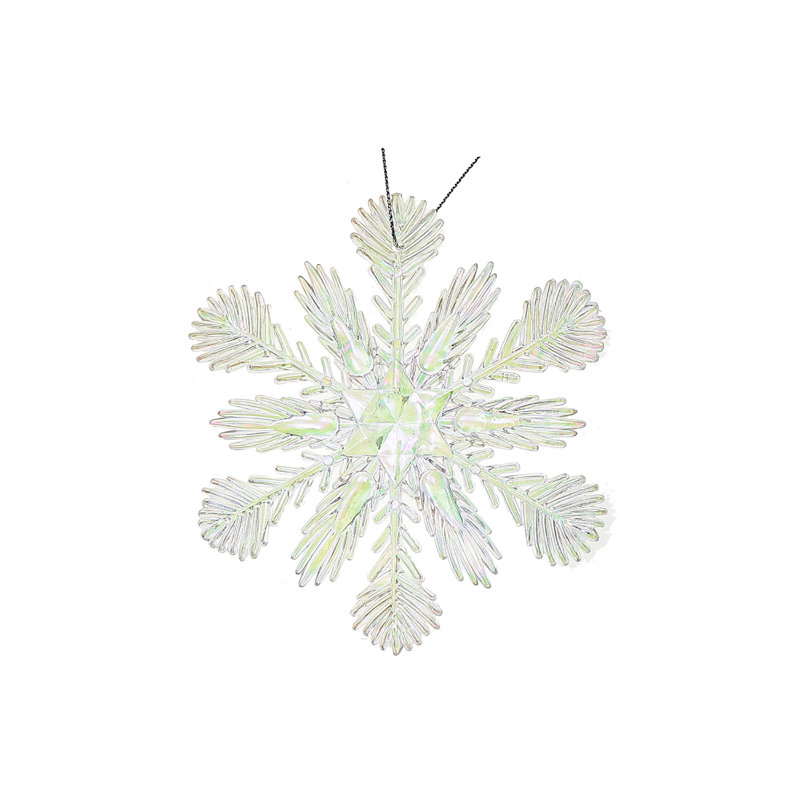 Silver Plastic Snowflake Holiday Ornament Set