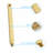 Modern Shower Faucets & Systems, Brushed Gold Metal Set With Waterfall Tub Spout