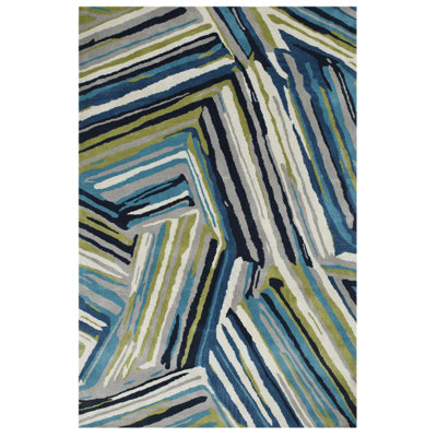 Deins Rectangle 245 cm x 305 cm Abstract Wool Hand Tufted Area Rug