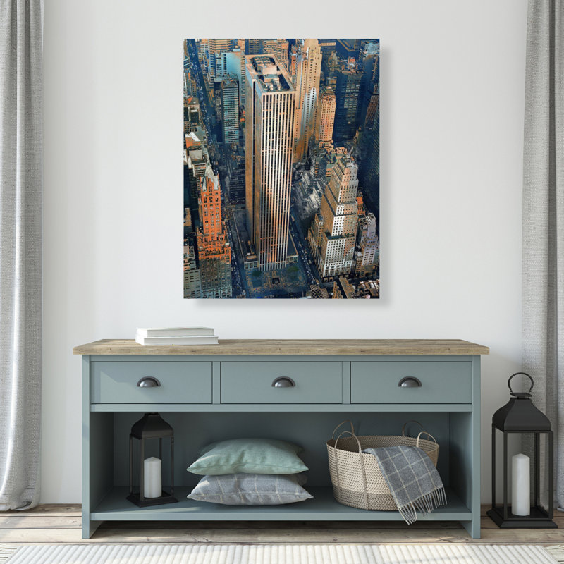 Lark Manor™ General Motors Building Canvas - Brown Bedroom Wall Art ...