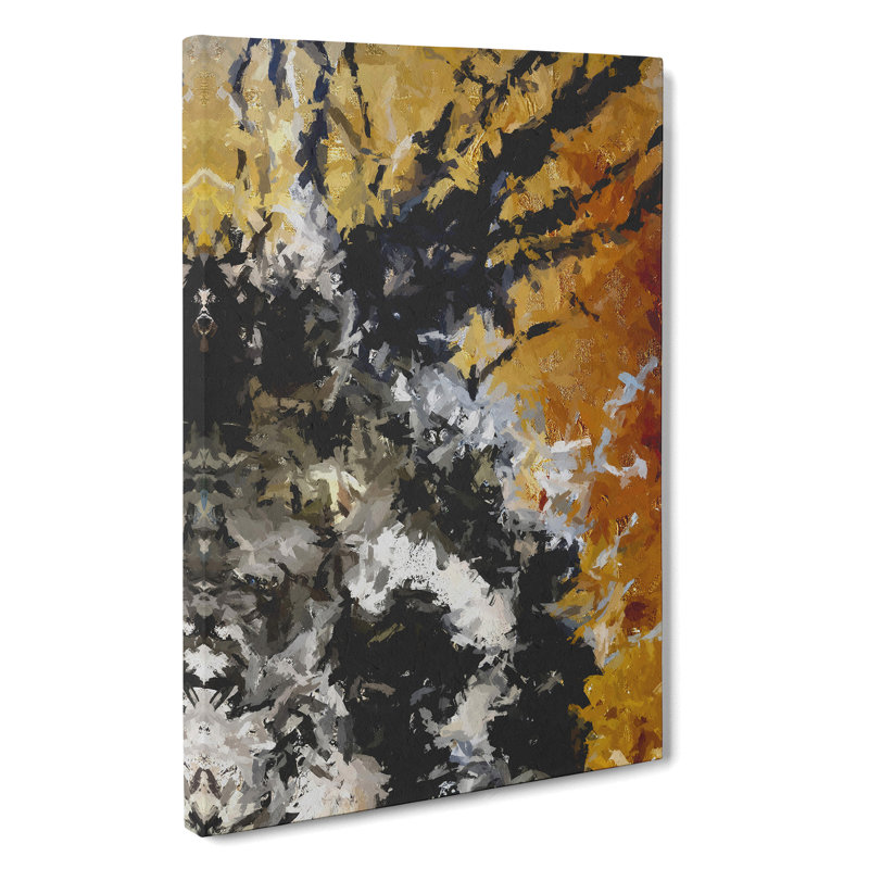 Broken Form Abstract - Wall Art, Wrapped Canvas, 50cm H x 35cm W x 3cm D, No Matte