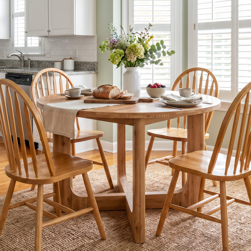 Round Solid Wood Dining Table