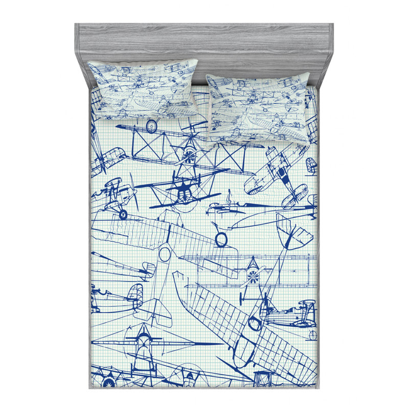 Microfiber Sheet Set, Full Sheet Set with Fitted Sheet