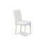 L'ensemble de table de cuisine 3 pièces comprend une table de salle à manger rectangulaire avec rallonge papillon et 2 chaises Parson en similicuir blanc, lin blanc-488442535-488338517-488442534