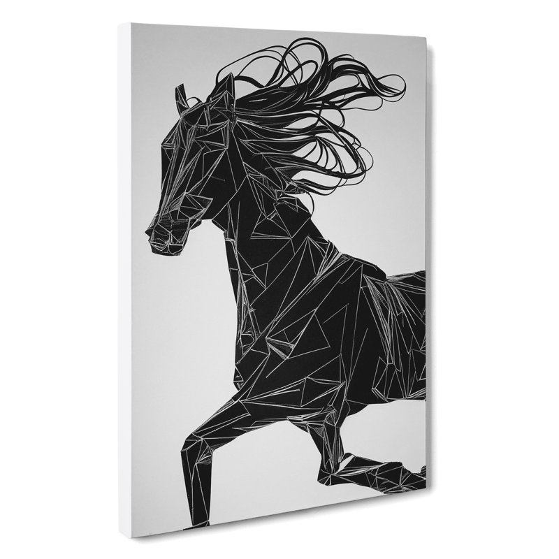 A Running Horse - Wrapped Canvas, 76cm H x 50cm W x 3cm D