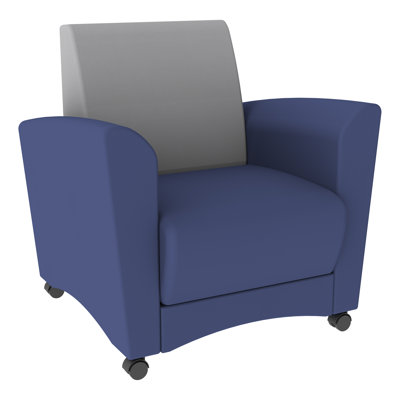 Shapes Series II Vinyl Seat Reception Chair with Wood Frame