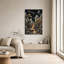 «Black Mountain Landscape with Gold Outline», art mural sur toile-134031521