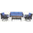 4 Pieces Outdoor Conversation Set-432065444-432065445