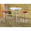 Tabouret de bar rouge et chromé (ensemble de 2)-553978510