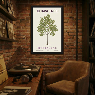 Plants & Flowers Guava Tree Myrtaceae Tropical Deciduous Fruit Plant Art
