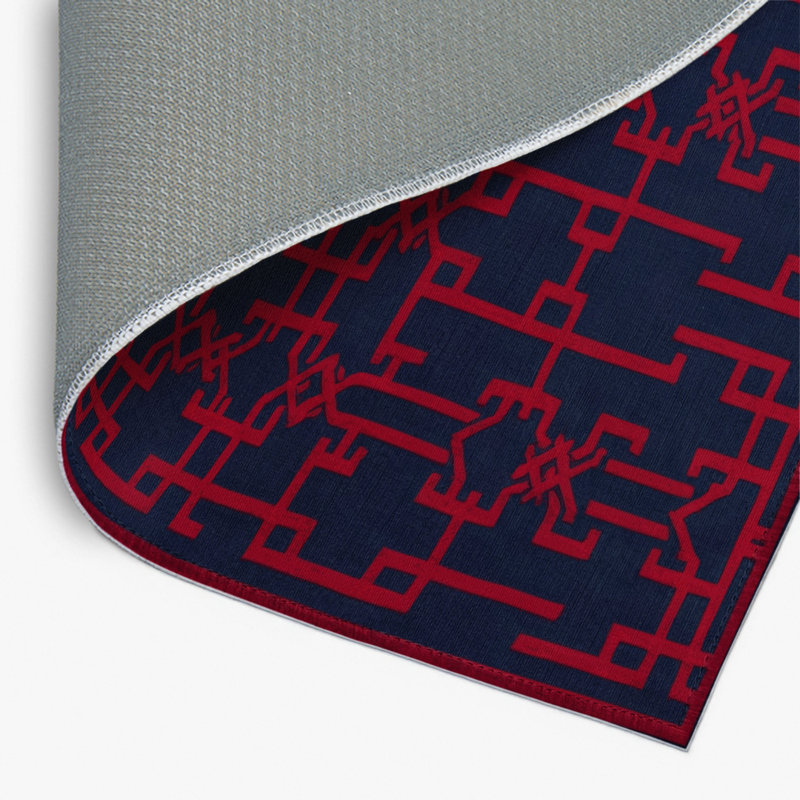 Tapis gris intérieur et extérieur Trellis, Rectangulaire 2 pi x 3 pi