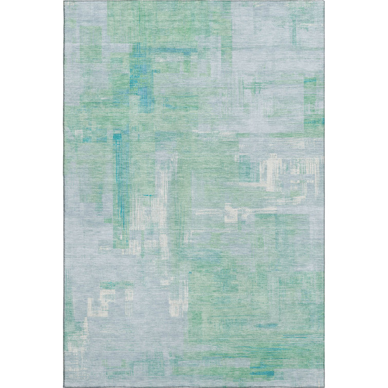 Premium Machine Washable Kumbhar AMF1338 Blocks Rug