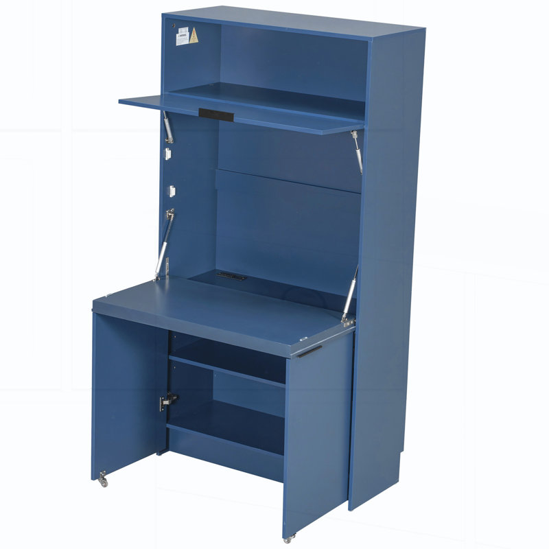 Armoire de rangement avec tablette réglable, Bleu