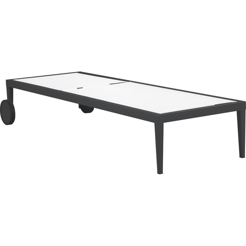 Méridienne Velizar, Blanc, Gris foncé