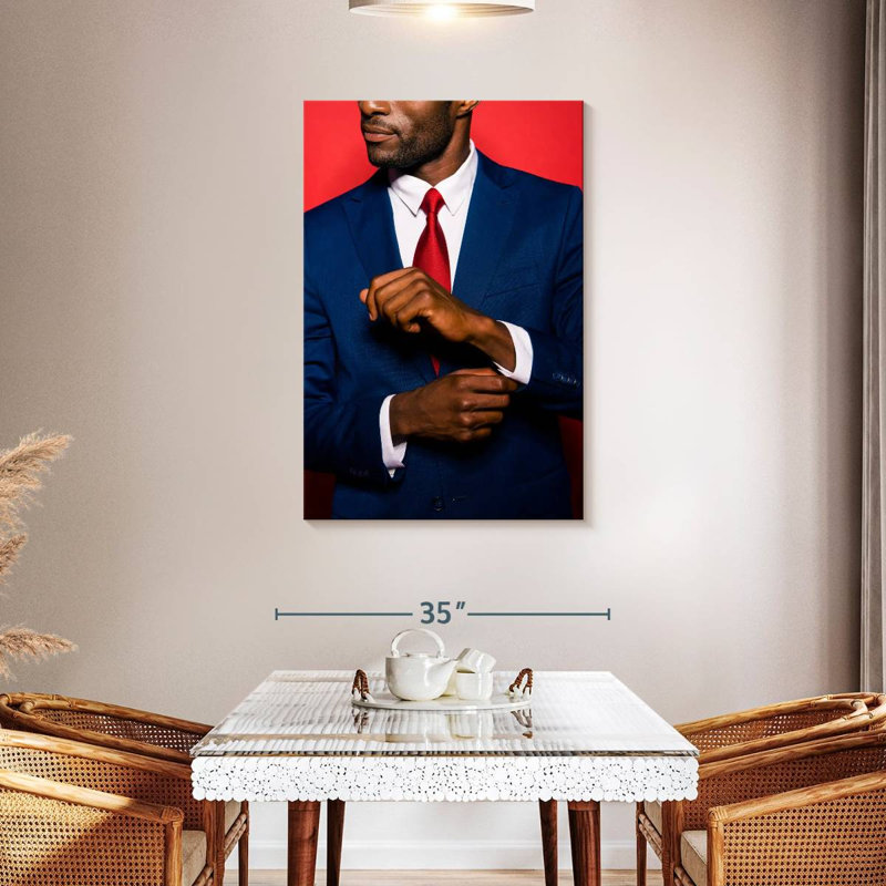 Shuttleworth Man In Blue Suit, 45" H x 30" W