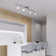 Modern 4-Light Track Lighting Kit, Flush Mount Wall/Ceiling Spot Lights Fixture, LED Track Light With Chrome Flexibly Rotatable Light Head