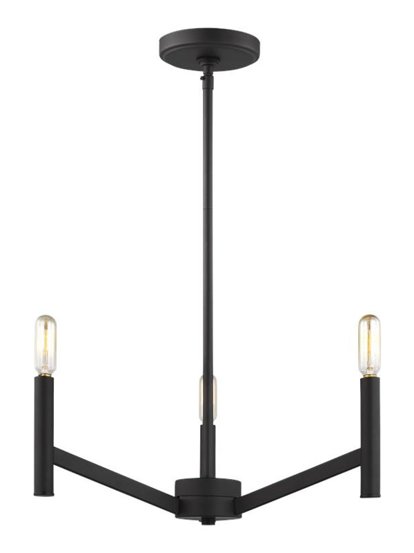 Lovett 3 - Light Dimmable Classic / Traditional Chandelier, No, Midnight Black